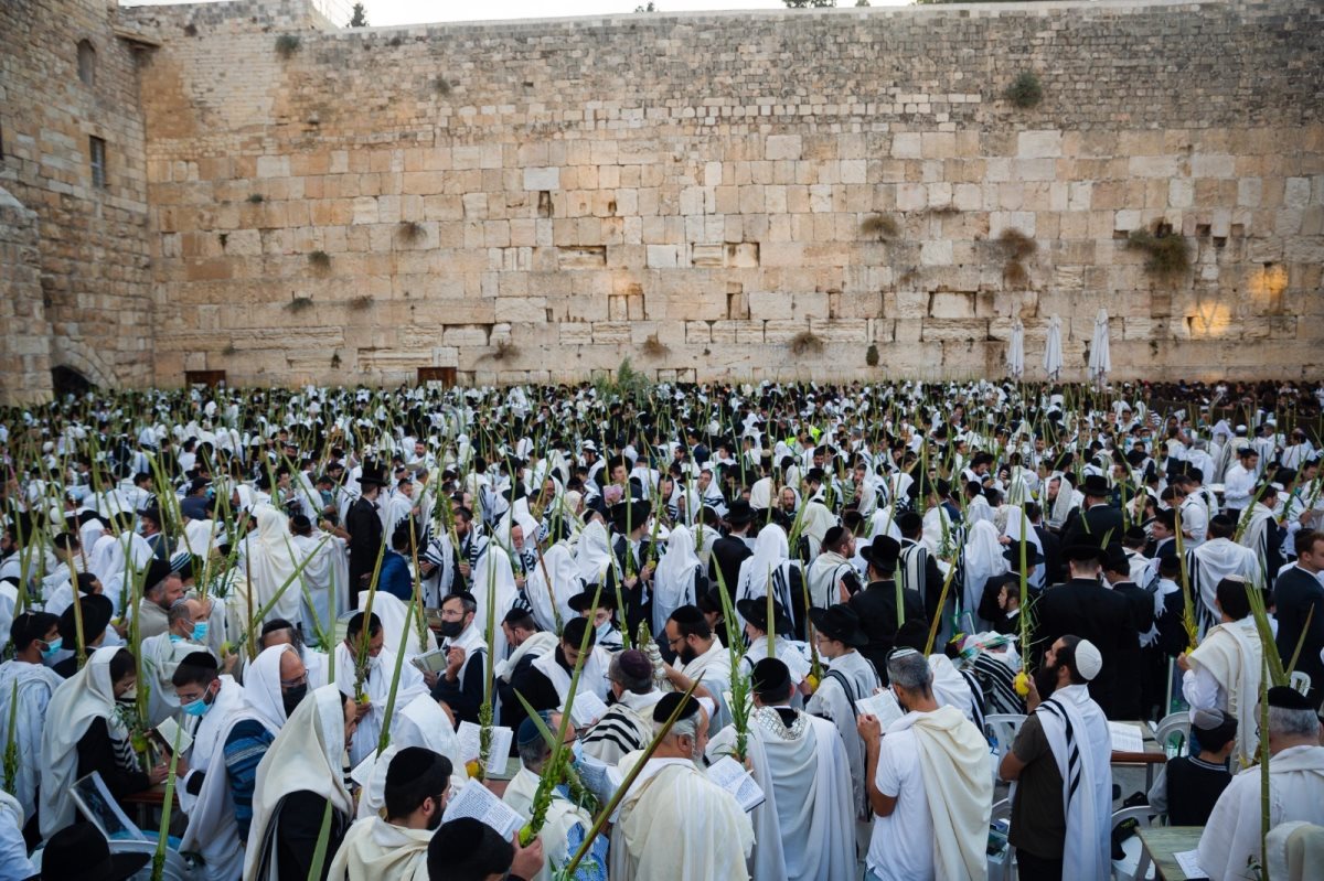 חול המועד סוכות בכותל המערבי. צילום: הקרן למורשת הכותל המערבי