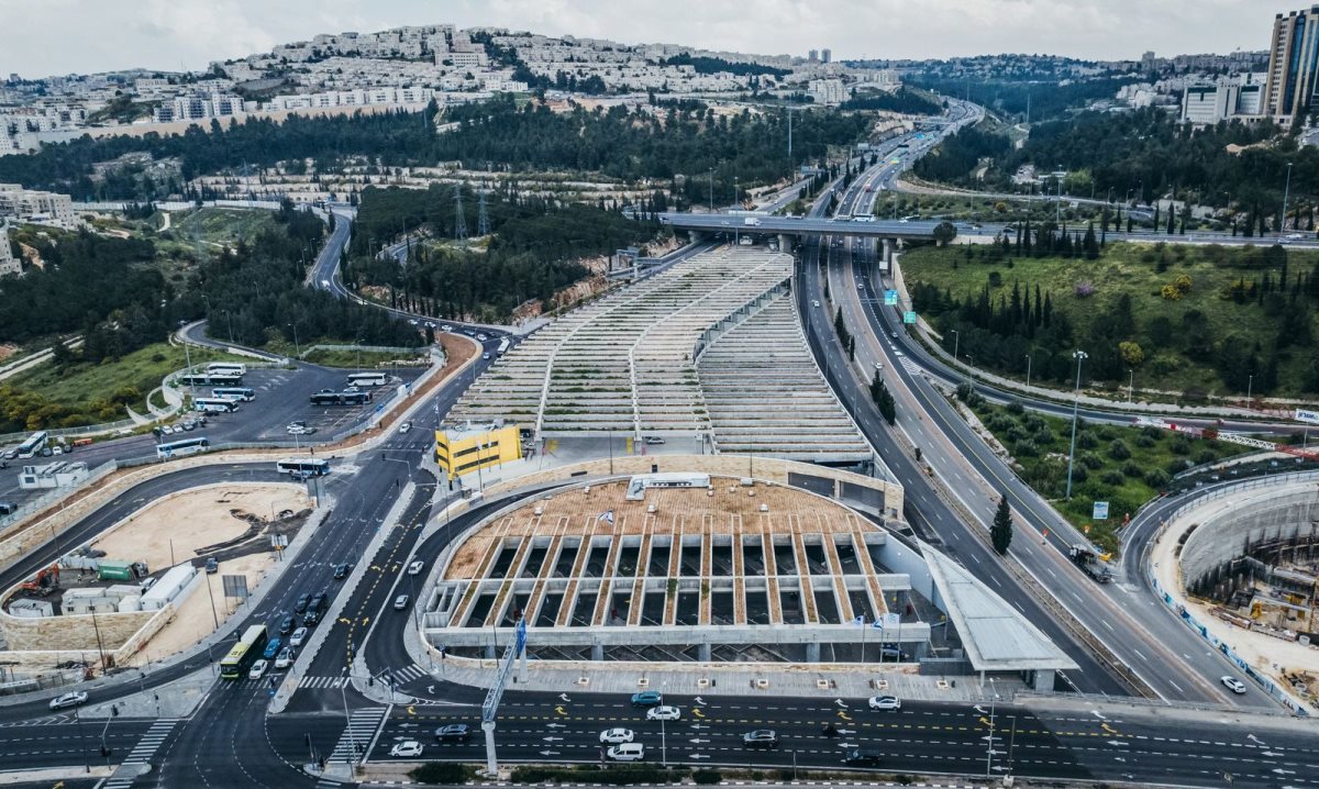 מסוף ארזים במבט מלמעלה. צילום: שי שחר, באדיבות חברת מוריה לפיתוח ירושלים