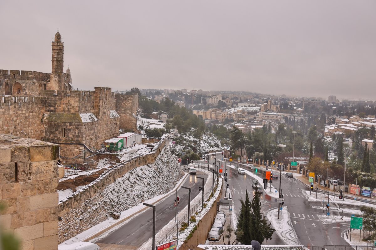 שלג בירושלים בשנים עברו. צילום: אלי קובין