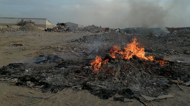 אתר פסולת פיראטי. צילום: המשרד להגנת הסביבה