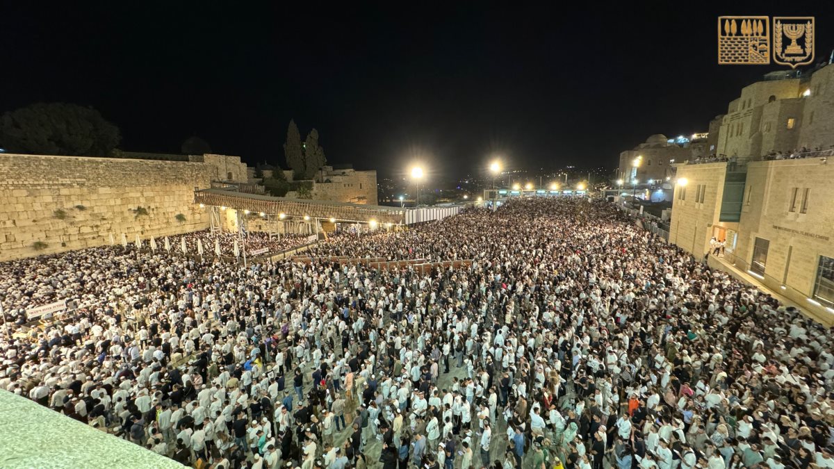 סליחות בכותל המערבי. צילום: הקרן למורשת הכותל