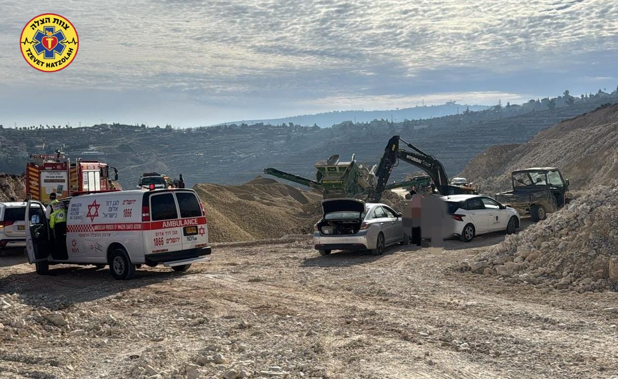 זירת התאונה | צילום: דוברות צוות הצלה