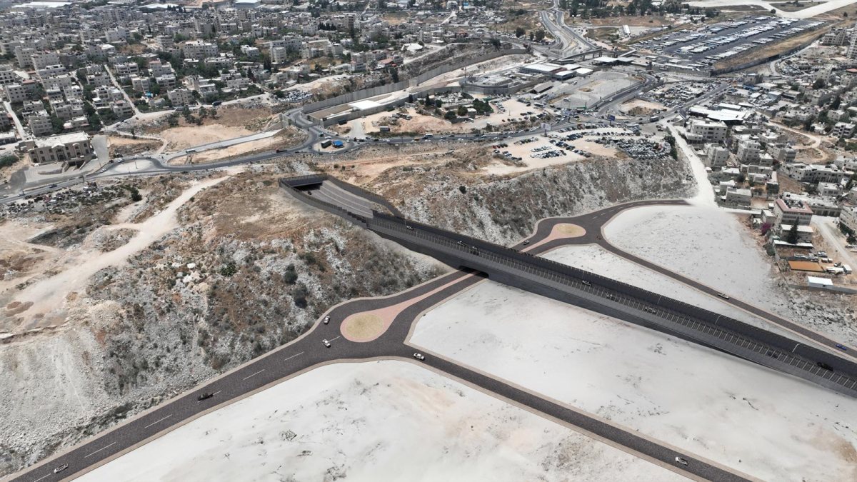 כביש 45 דרך שיקוע קלנדיה | הדמיה: חברת מוריה
