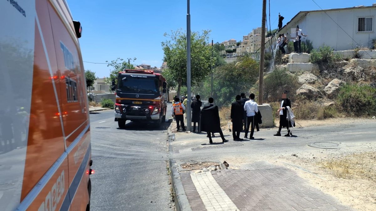 השריפה בביתר עילית | צילום: איחוד הצלה סניף ביתר עילית