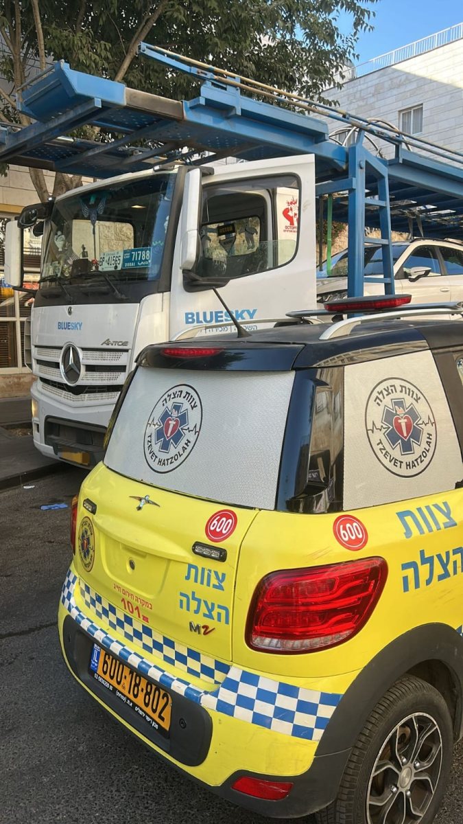 המשאית בזירה | צילום: צוות הצלה המשאית בזירה | צילום: צוות הצלה