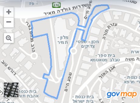 השטח עליו אמור לקום הפרויקט || MAP 