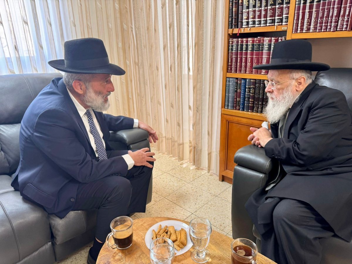 יו"ר ש"ס הרב אריה דרעי עם הראשל"צ | סיעת ש"ס