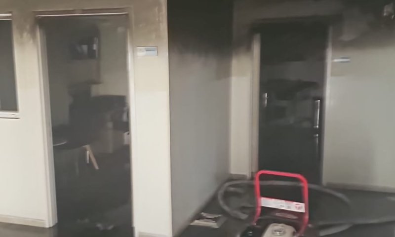 נזקי השריפה במוסד | כבאות והצלה