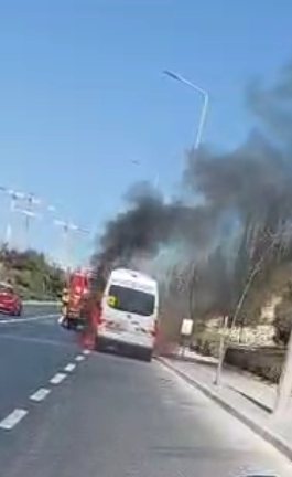רכב ההסעות עולה באש | איחוד הצלה רכב ההסעות עולה באש | איחוד הצלה