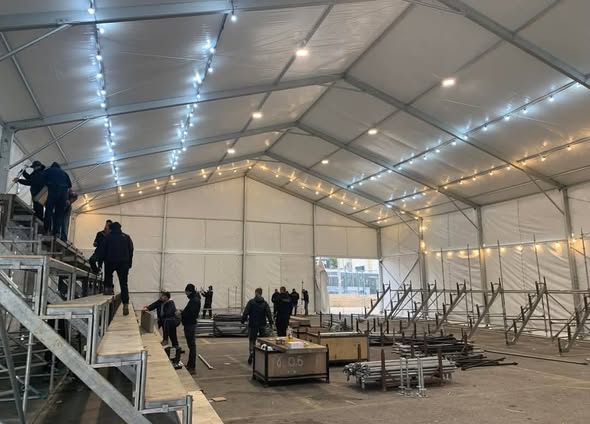 הקמת אוהל הענק בטבריה | עיריית טבריה