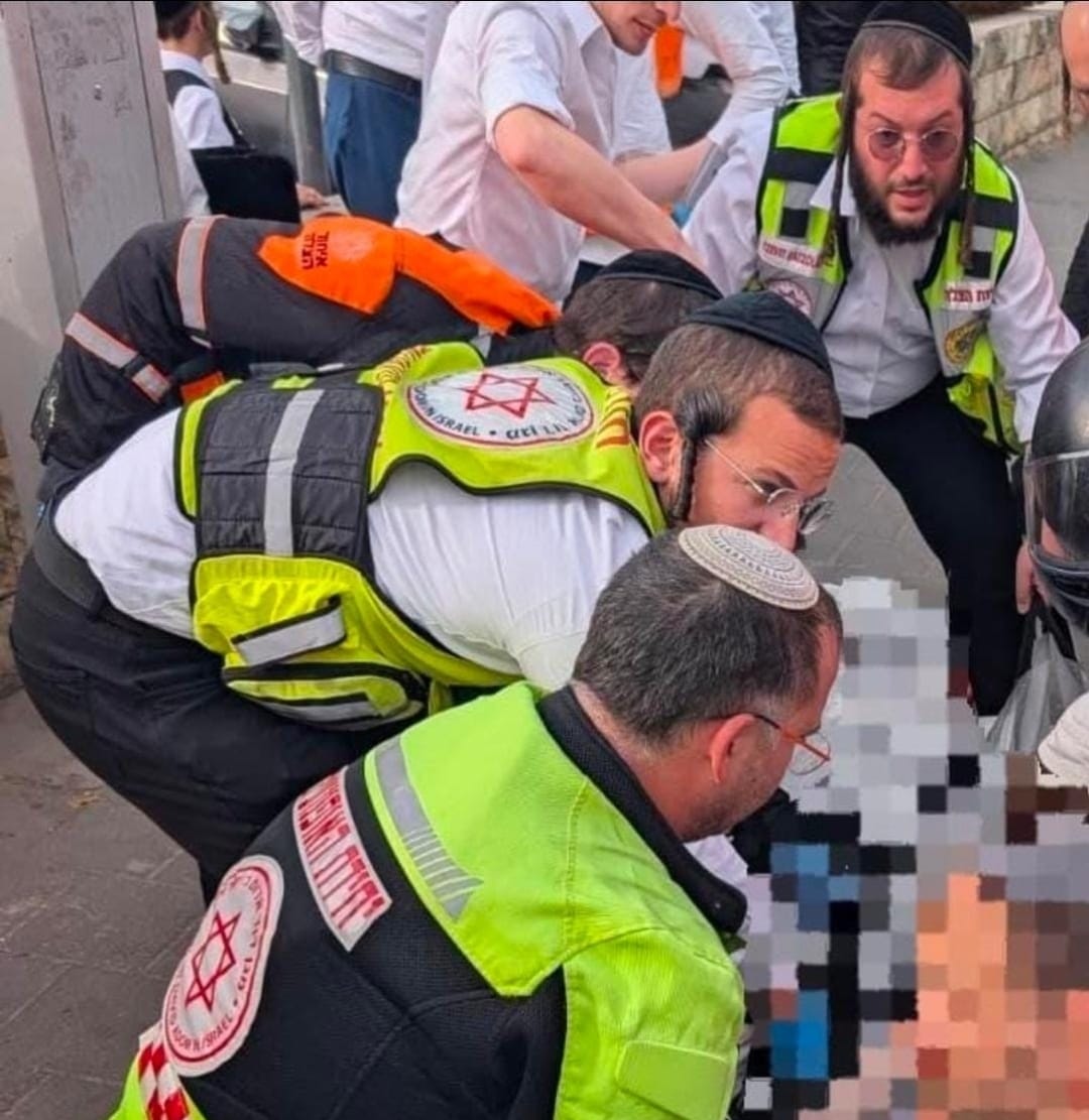מנסים להציל את חייו | צילום: צוות הצלה