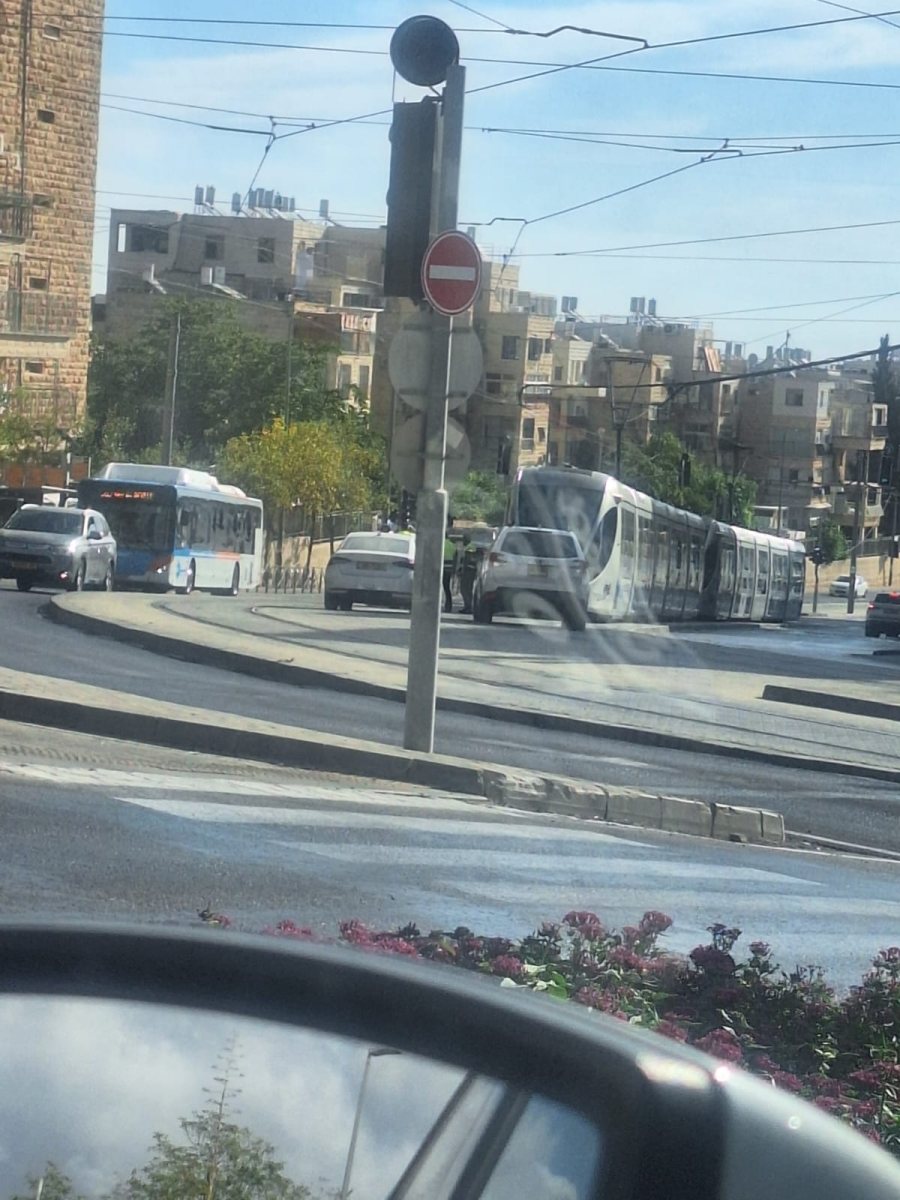הרכבת התקועה בתחנת טבנקין | צילום: NA