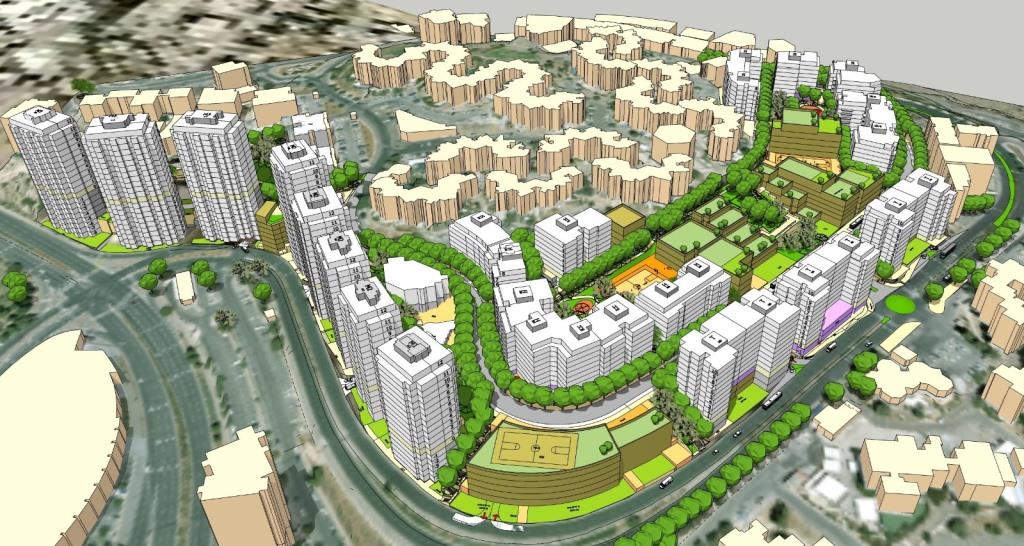 השכונה החדשה במקום הכוורות | הדמיה: פרחי צפריר אדריכלים