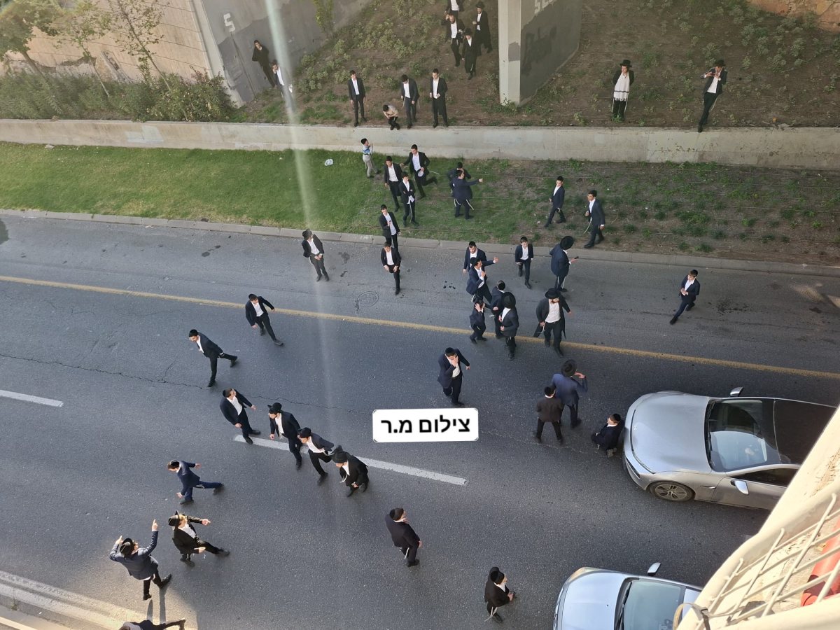 כביש בגין נחסם | צילום: מ.ר.