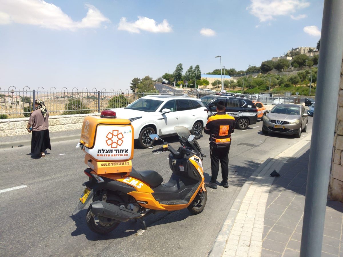 רוכב הקורקינט נפצע | צילום: איחוד הצלה