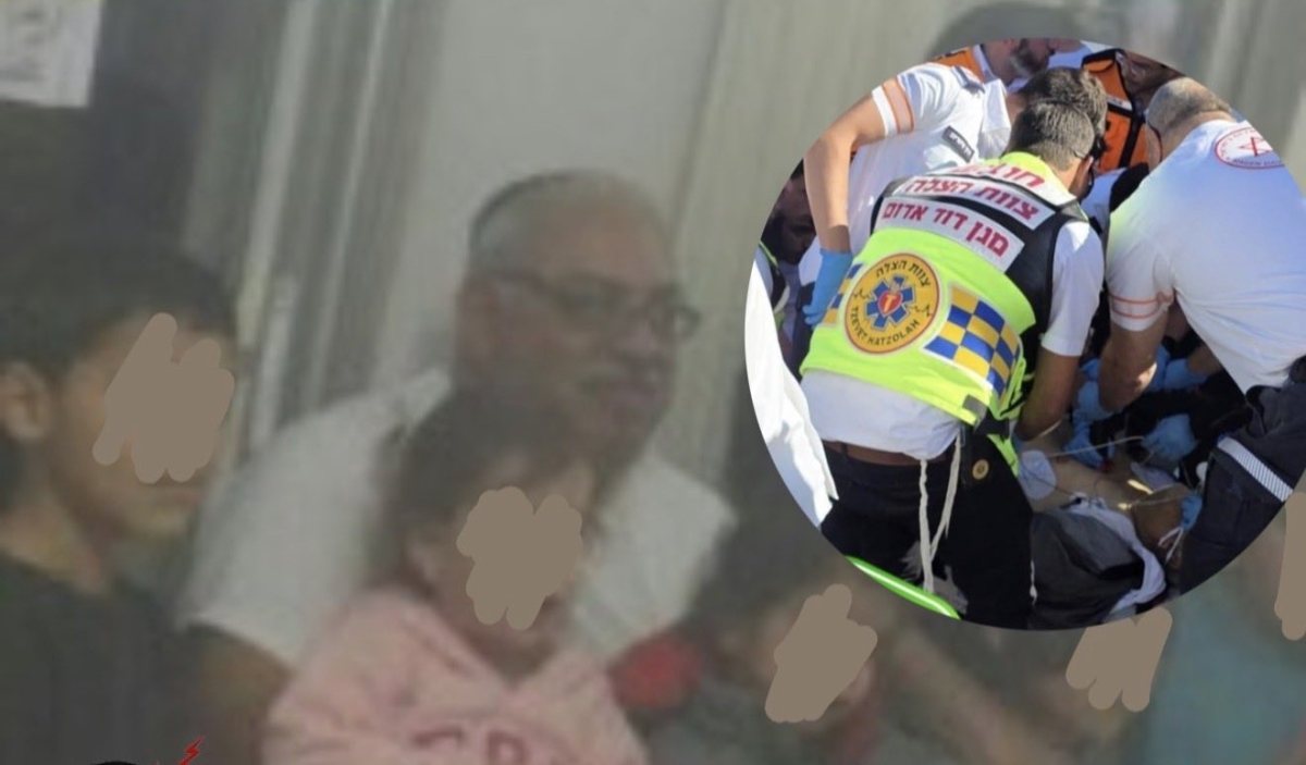 יוסף כאקשור ז"ל (בעיגול: מאמצי ההחייאה כשהתמוטט) | מקור: דניאל עמרם