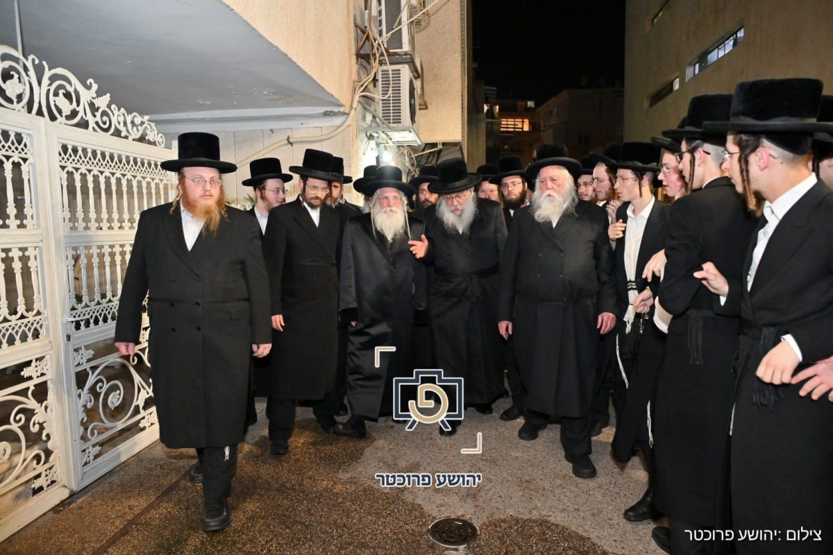 מפגש הפיוס בין האחים האדמו"רים | צילום: יהושע פרוכטר