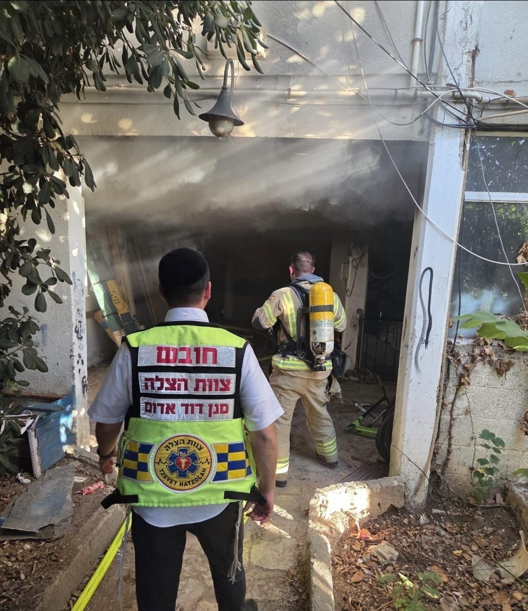 זירת השריפה | דוברות צוות הצלה