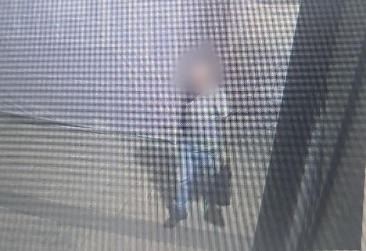 החשוד ליד הסוכה שהוצתה | צילום: דוברות המשטרה