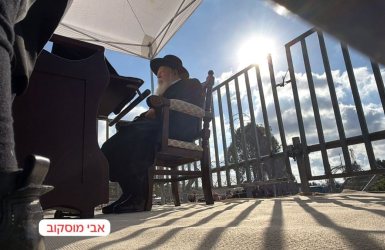 הרבי מגור בעצרת | מקור: אבי מוסקוב