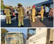 לפני זמן קצר: ארבעה פצועים בהתנגשות משאית באוטובוס באופקים