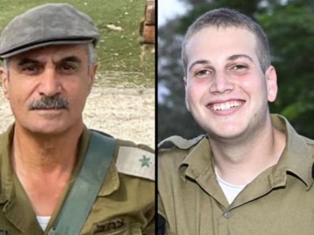 סא"ל במיל' יצחק הרוש (משמאל) וסמל אורן הרשקו | צילום: דובר צה"ל