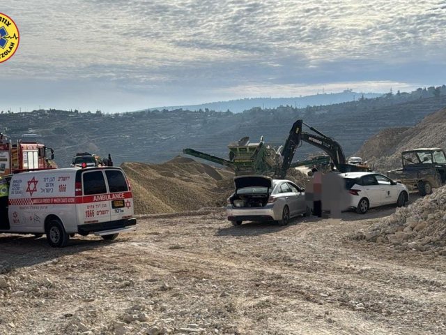 זירת התאונה | צילום: דוברות צוות הצלה