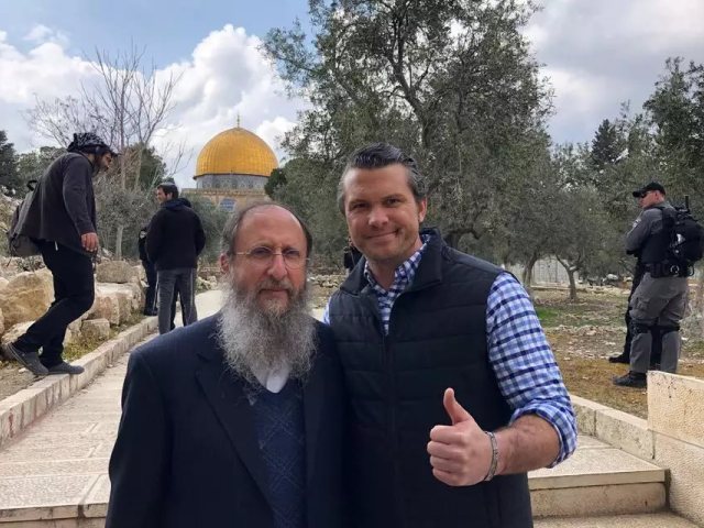 פיט הגסת' בהר הבית, 2018. הצילום באדיבות הרב חיים ריצ'מן