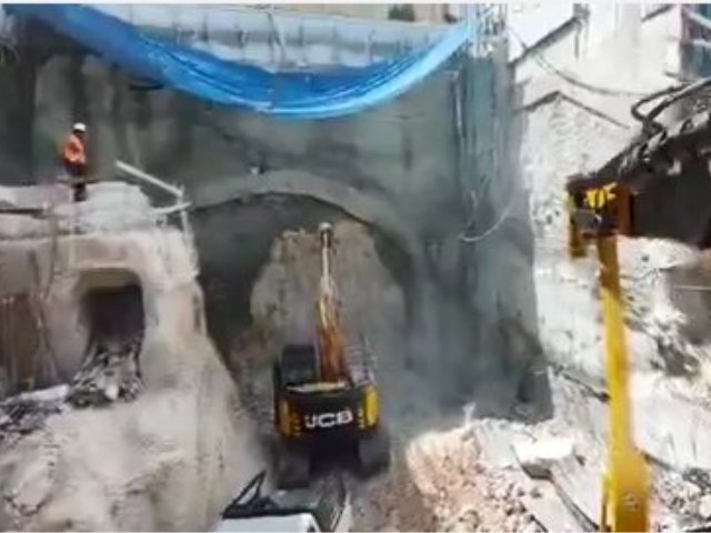 העבודות לבניית המעלית לכותל. צילום: הקרן למורשת הכותל