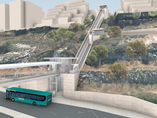 המדרונית בירושלים | הדמיה: מן שנער אדריכלים