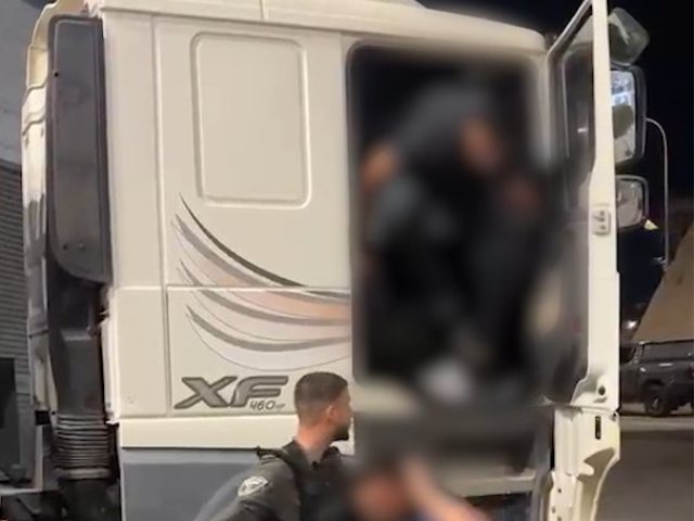 המשאית שנתפסה | דוברות המשטרה