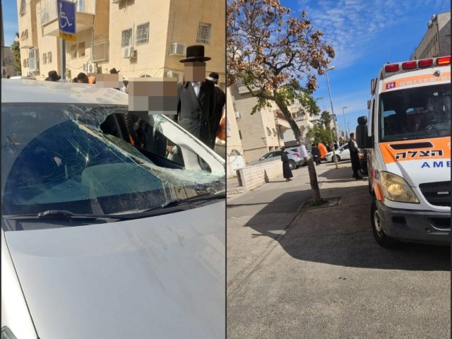 חלון הרכב המנופץ ממנו חולץ הפעוט | צילום: איחוד הצלה