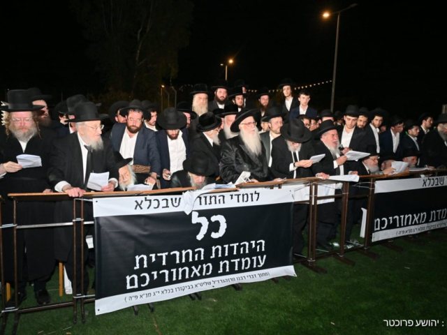 הפגנת המחאה מול כלא 6. יהושע פרוכטר