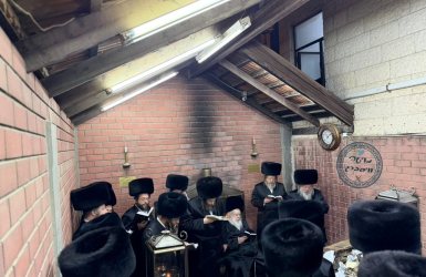 בני האדמו"ר נושאים תפילה | מקור: משה ויסברג