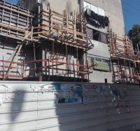 אתר תמ"א 38 לחיזוק מבנים באשדוד. צילום: שמואל סרדינס