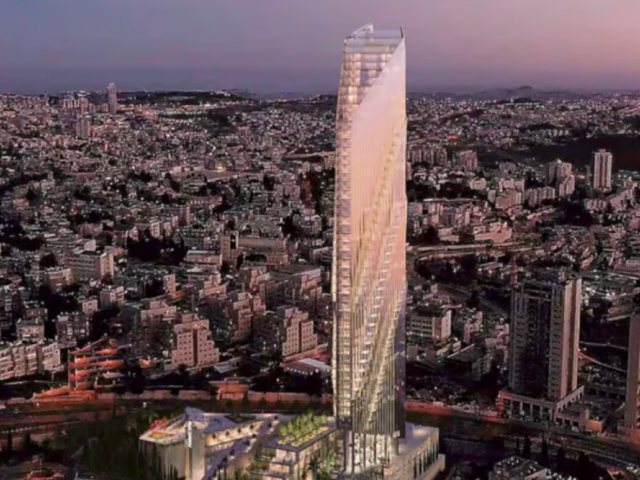 הבורג' חליפה של ירושלים (הדמיה: משרד האדריכלים AS+GG )
