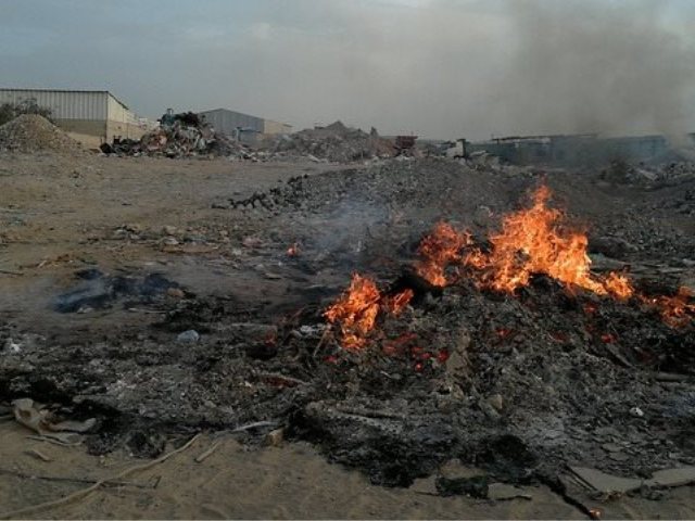 אתר פסולת פיראטי. צילום: המשרד להגנת הסביבה