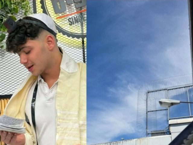נחמיה אפשטיין על רקע הכלא בגרמניה | צילום: ידידיה אפשטיין באינסטגרם