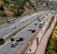 כביש בגין לאחר הרחבתו | הדמיה: משרד התחבורה