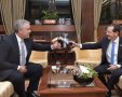 נשיא קולומביה לשעבר עם הנשיא הרצוג | צילום: משרד החוץ/קובי גדעון