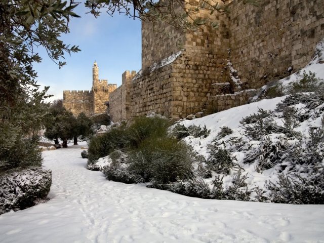 שלג בירושלים shutterstock