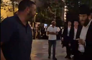 העימות בין מפגיני הפלג לעופר וינטר | מתוך הסרטון