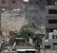 אחת מהריסות הבניה הבלתי חוקית | צילום: רשתות ערביות