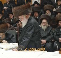 ההכרזה בחצר הקודש בעלזא 